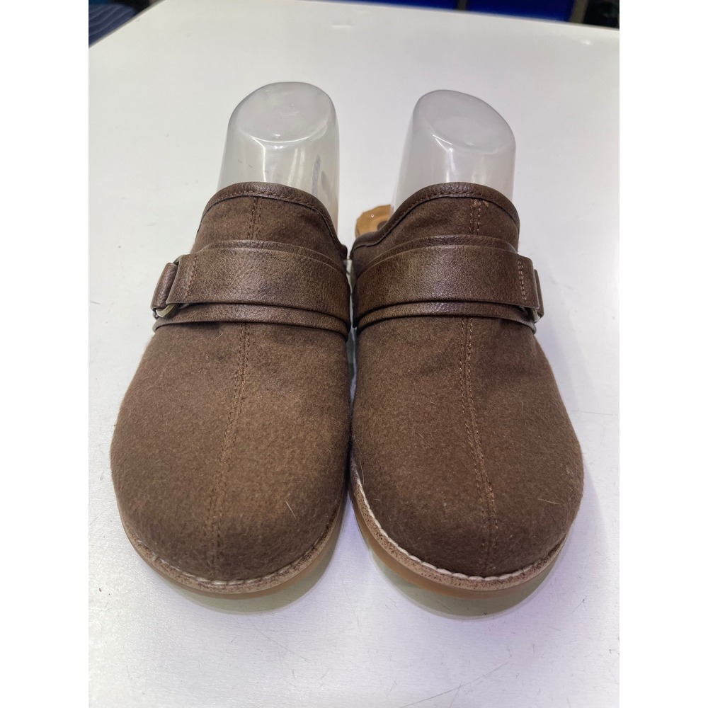 EuroSoft by Sofft Gowan Brown Textile Buckle Clogs Mules Womens 8M ESU000007